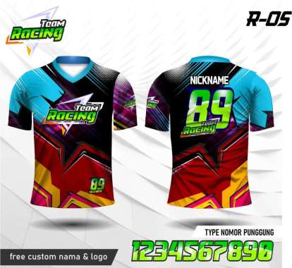 Jersey racing baju balap kaos motor MERAH XXXL