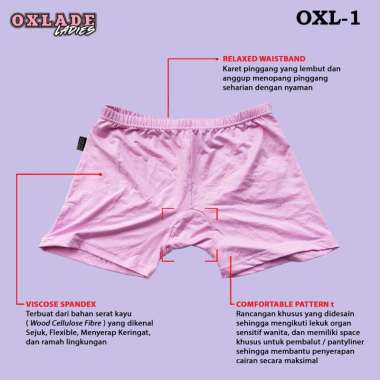 Celana Dalam Boyshorts Wanita OXLADE Ladies OXL-1 "SENORITA" (Satuan) PINK XL