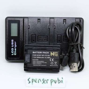 Paket Charger Baterai SONY A6600 A7R Mark IV A7 A7R III A9 II NP-FZ100