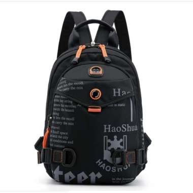HAOSHUAI 5122 Tas Selempang Pria Waistbag Pria Waterproof Hitam