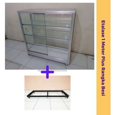 Etalase Warung/Toko Ukuran 1 Meter [Plus Rangka Besi]