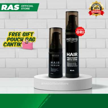 Paket Kelaya Hair Treatment Minyak Kemiri dan Kelaya Hair Serum Original BPOM