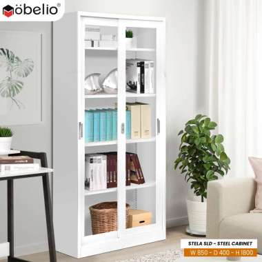 Lemari Filling Kabinet Besi Kaca Elegan Minimalis