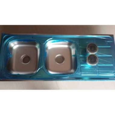 Bak cuci piring 2 lubang stainless steel