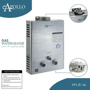 WATER HEATER GAS LPG APOLLO APL 81-6L ORIGINAL GARANSI RESMI TANPA BUBBLE WRAP