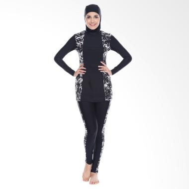 LEE VIERRA Lexa Burqini Pakaian Renang Wanita Muslim - Black