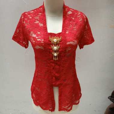 Kebaya Kutu Baru Brokat Aneka Warna Cantik Putih