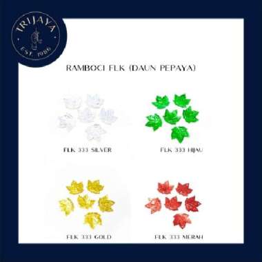Trijaya Mote / Manik / Ramboci / Beads / Payet - FLK - Daun Pepaya Dolar