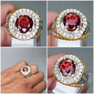 Batu Cincin Asli Red Garnet Merah Original Srilangka