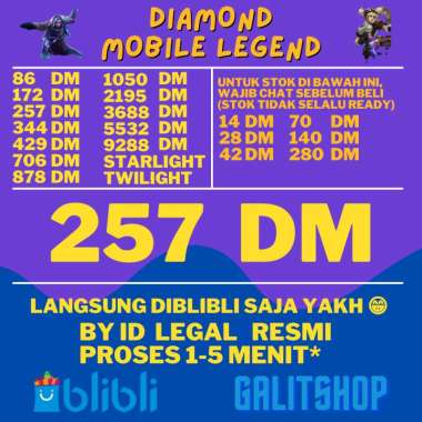 Mobile Legends 257 Diamond