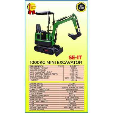 Alat Berat Hydraulic Construction Crawler Backhoe Mini Excavator 1 Ton 9 Kw - SE1T