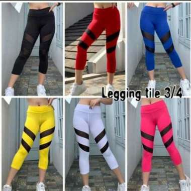 Leging Senam Tile 3-4 Semua Ukuran Yellow