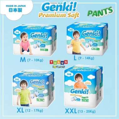 Nepia GENKI Pants Soft Premium Diapers Celana M 32