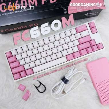 Leopold FC660M PD Light Pink Mechanical - Gaming Keyboard Red Switch