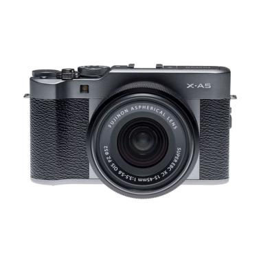 Fujifilm XA 5 Kamera Mirrorless - Dark Silver + 15-45mm Lensa Kamera