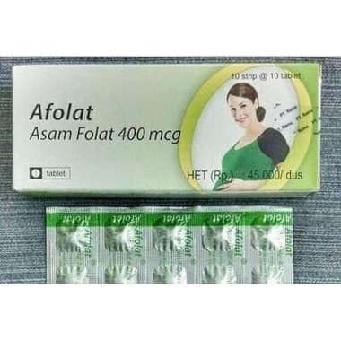 Afolat - Box Isi 100 Asam Folat 400 mcg
