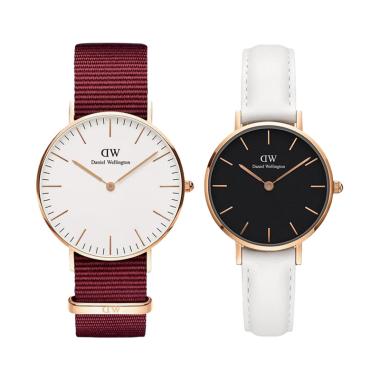 Daniel Wellington Classic Roselyn Jam Tangan Pria Petite Black Bondi Rose Gold