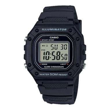 CASIO ORIGINAL - CASIO W-218H-1AVDF - JAM TANGAN PRIA JAM PRIA - RUBBER CASIO W-218H-1A W 218H 1A 21