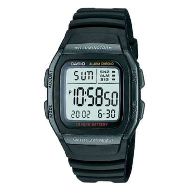 CASIO ORIGINAL - CASIO W-96H-1BV - JAM TANGAN PRIA JAM PRIA - RUBBER CASIO W-96H-1B W 96H 1B 96 H W9