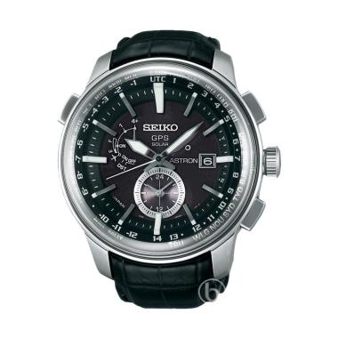 Seiko Astron GPS Solar Stratosphere Jam Tangan Pria [SAS037J1 JDM] Black Silver