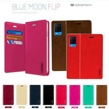Flip Case Oppo A54  Goospery Bluemoon Flip Cover Case Sarung Original Mint