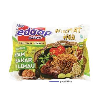 Mie Sedaap - Mi Goreng AYAM BAKAR LIMAU - Paket 5 bks
