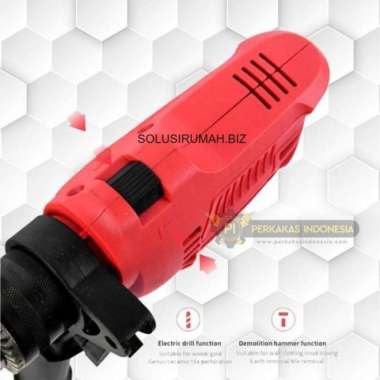 Mesin Bor Listrik JLD TOOL 13mm SET Koper Bor Tangan complete orange