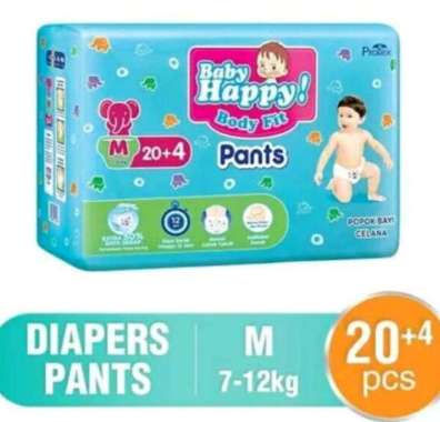 Promo Harga Baby Happy Body Fit Pants M20+4 24 pcs - Blibli