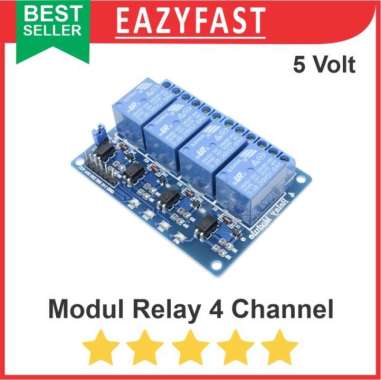 Relay Modul 4 Channel Arduino SPDT 5 Pin Optocoupler