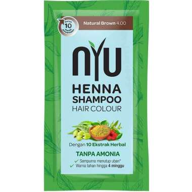 NYU Henna Shampoo Hair Colour Natural Brown 20ml