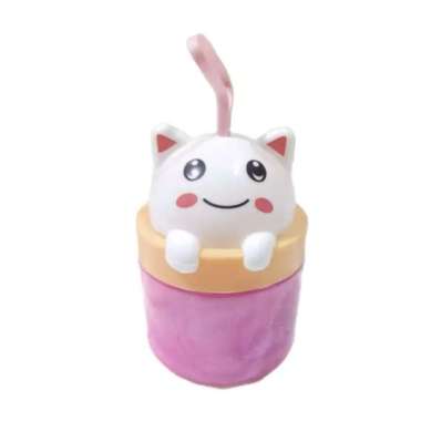 Slime Import CAT 8818 / Slime colorful Cat Head GANTUNGAN KARET ungu