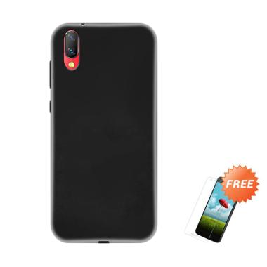 OEM Slim Softcase Casing for Vivo NEX 6.59 Inch - Hitam Solid + Free Tempered Glass