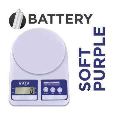 Goto Kyla Kitchen Scale Timbangan Bumbu Dapur Kue Digital Charge LED Battery Soft Purple