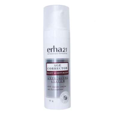 ERHA Age Corrector Night Moisturizer 30gr - Krim Malam Anti Aging - Cream Malam Wajah Glowing - Crea
