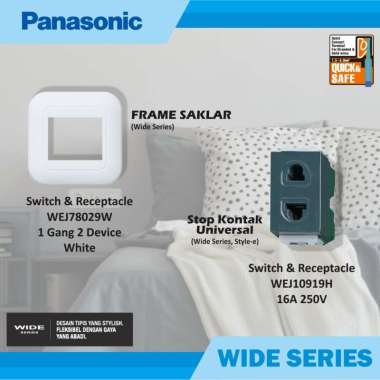 Stop Kontak / Frame Saklar Panasonic WEJ 16 A Putih Stop Kontak