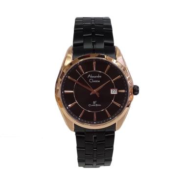 Alexandre Christie Classic Jam Tangan Pria [AC8578MD] Black - Rose Gold