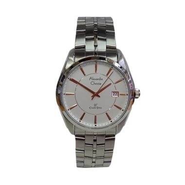Alexandre Christie Classic Jam Tangan Pria [AC8578MD] Silver-Rose Gold