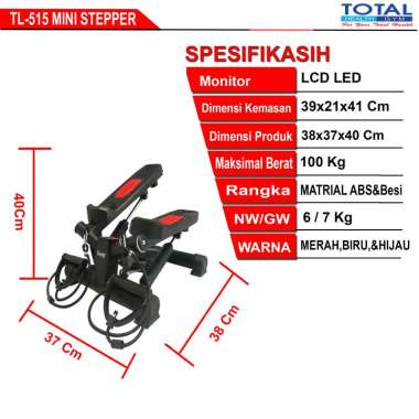 TL-515 Mini Stepper Total Health Gym Biru