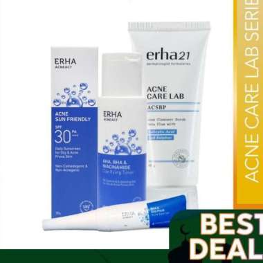 ERHA Acne Care Lab Series - ERHA Paket Perawatan Kulit Berjerawat Original - Paket Penghilang Jerawa