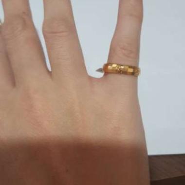Cincin polos kristal kadar 700 emas asli cincin kelingking