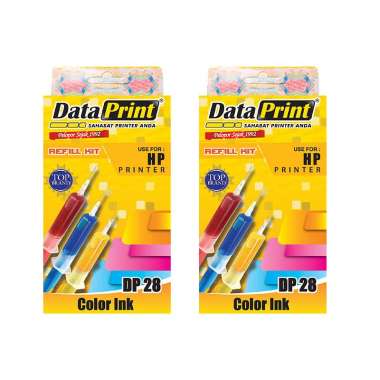 Data Print Tinta Refill for HP - Warna [Set Bundle] Mix