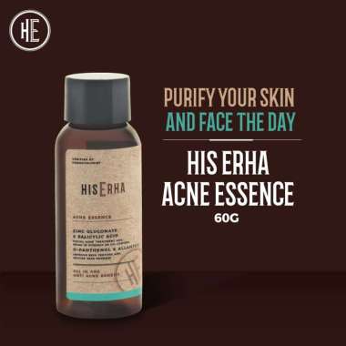 HIS ERHA Acne Essence 60ml - Essence Wajah Pria Kusam dan Berjerawat - Toner Penghilang Jerawat Pria