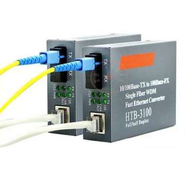 NetLink HTP3100 Opcotal Media Converter A/B 25KM FO Konverter+ADAPTOR