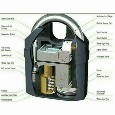 gembok alarm anti maling kunci gembok alarm pengaman motor