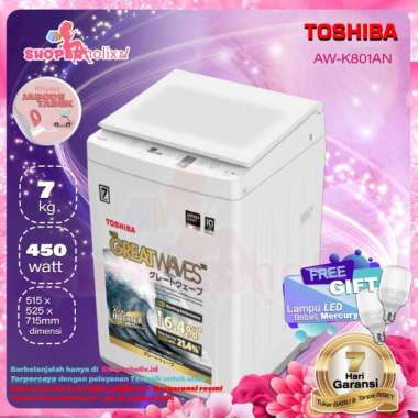 mesin cuci baju Toshiba 8kg 1 tabung otomatis harga promo termurah
