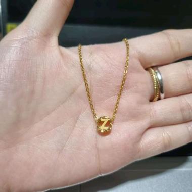 set kalung anak dan liontin pandora inisial huruf z elegant emas asli