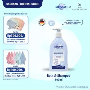 harga Gratis Ongkir SANOSAN Baby Bath and Shampoo 500ml - Sabun dan Shampo Bayi Blibli.com
