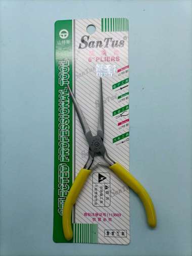 TANG JEPIT LANCIP KECIL RATA 5" INCH SANTUS ST-601