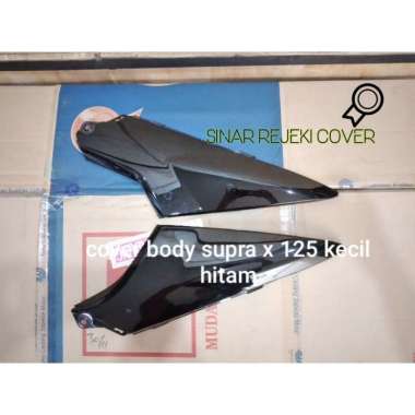 cover body supra x 125 kecil hitam merk win