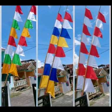 Bendera umbul umbul polos paket 20pcs